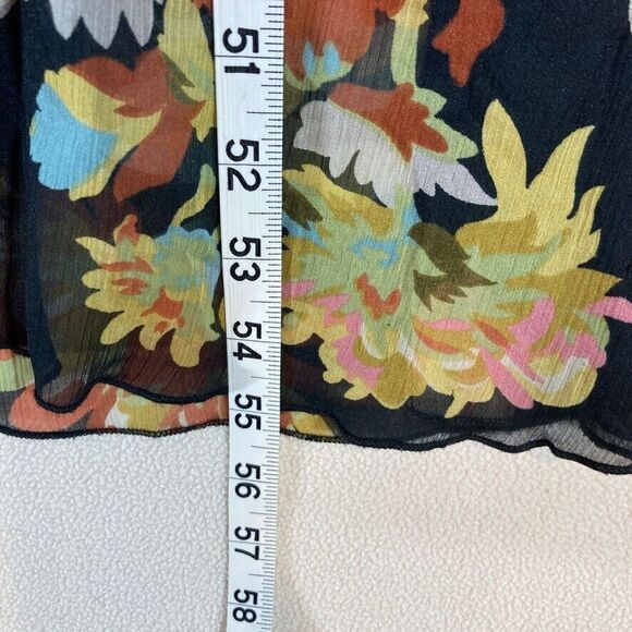 Floral‎ Dress Sz 6 Black Dark Romantic Semi Sheer Layered Ruffle Whimsical Fairy - Picture 6 of 7